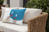 Penny Two Hands Lumbar Indoor/Outdoor Throw Pillow