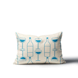 Purcill Wine Glass Lumbar Indoor/Outdoor Throw Pillow