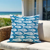 Queeston Fish Square Indoor/Outdoor Throw Pillow