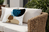 Savon Wine Glass Lumbar Indoor/Outdoor Throw Pillow