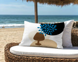 Savon Wine Glass Lumbar Indoor/Outdoor Throw Pillow