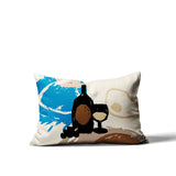 Tate Wine Bottle Lumbar Indoor/Outdoor Throw Pillow
