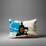 Tate Wine Bottle Lumbar Indoor/Outdoor Throw Pillow