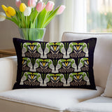 Tuti Tucan Reversible Indoor/Outdoor Rectangular Pillow in Chartreuse - Size 25x18