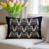 Tuti Tucan Reversible Indoor/Outdoor Rectangular Pillow in Gray - Size 25x18