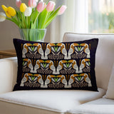 Tuti Tucan Reversible Indoor/Outdoor Rectangular Pillow in Orange - Size 25x18