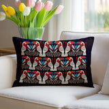 Tuti Tucan Reversible Indoor/Outdoor Rectangular Pillow in Red - Size 25x18