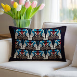Tuti Tucan Reversible Indoor/Outdoor Rectangular Pillow in Turquoise - Size 25x18