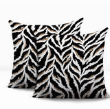 Tyrol Zebra Print Indoor/Outdoor Reversible Square Pillow