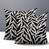 Tyrol Zebra Print Indoor/Outdoor Reversible Square Pillow