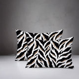 Tyrol Zebra Print Indoor/Outdoor Reversible Rectangular Pillow