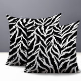 Tyrol Zebra Print Indoor/Outdoor Reversible Square Pillow