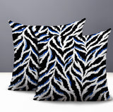 Tyrol Zebra Print Indoor/Outdoor Reversible Square Pillow