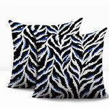 Tyrol Zebra Print Indoor/Outdoor Reversible Square Pillow