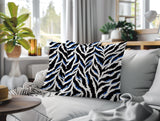 Tyrol Zebra Print Indoor/Outdoor Reversible Square Pillow