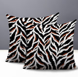 Tyrol Zebra Print Indoor/Outdoor Reversible Square Pillow