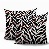 Tyrol Zebra Print Indoor/Outdoor Reversible Square Pillow