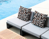 Tyrol Zebra Print Indoor/Outdoor Reversible Square Pillow