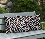 Tyrol Zebra Print Indoor/Outdoor Reversible Rectangular Pillow