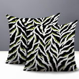 Tyrol Zebra Print Indoor/Outdoor Reversible Square Pillow