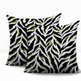 Tyrol Zebra Print Indoor/Outdoor Reversible Square Pillow