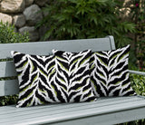 Tyrol Zebra Print Indoor/Outdoor Reversible Rectangular Pillow