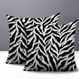 Tyrol Zebra Print Indoor/Outdoor Reversible Square Pillow