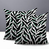 Tyrol Zebra Print Indoor/Outdoor Reversible Square Pillow