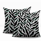 Tyrol Zebra Print Indoor/Outdoor Reversible Square Pillow