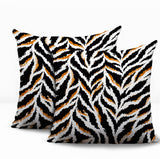 Tyrol Zebra Print Indoor/Outdoor Reversible Square Pillow
