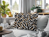 Tyrol Zebra Print Indoor/Outdoor Reversible Square Pillow