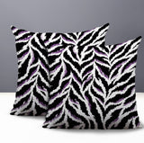 Tyrol Zebra Print Indoor/Outdoor Reversible Square Pillow