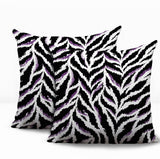 Tyrol Zebra Print Indoor/Outdoor Reversible Square Pillow