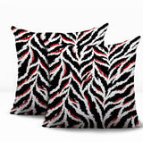 Tyrol Zebra Print Indoor/Outdoor Reversible Square Pillow