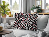 Tyrol Zebra Print Indoor/Outdoor Reversible Square Pillow