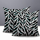 Tyrol Zebra Print Indoor/Outdoor Reversible Square Pillow
