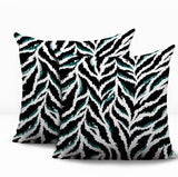 Tyrol Zebra Print Indoor/Outdoor Reversible Square Pillow