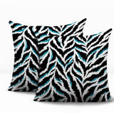 Tyrol Zebra Print Indoor/Outdoor Reversible Square Pillow