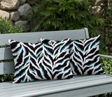 Tyrol Zebra Print Indoor/Outdoor Reversible Rectangular Pillow