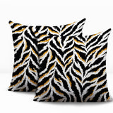 Tyrol Zebra Print Indoor/Outdoor Reversible Square Pillow