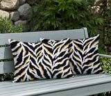 Tyrol Zebra Print Indoor/Outdoor Reversible Rectangular Pillow