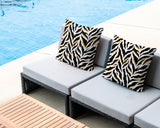 Tyrol Zebra Print Indoor/Outdoor Reversible Square Pillow