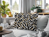 Tyrol Zebra Print Indoor/Outdoor Reversible Square Pillow