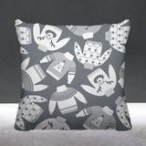 Ugly Sweater Object/Motif Reversible Indoor/Outdoor Square Pillow