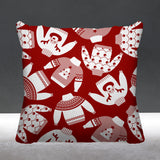 Ugly Sweater Object/Motif Reversible Indoor/Outdoor Square Pillow