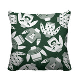 Ugly Sweater Object/Motif Reversible Indoor/Outdoor Square Pillow