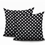 Una Geometric 2 Sets Indoor/Outdoor Reversible Square Pillow
