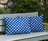 Una Geometric 2 Sets Indoor/Outdoor Reversible Rectangular Pillow