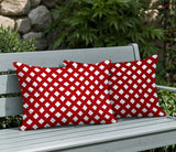 Una Geometric 2 Sets Indoor/Outdoor Reversible Rectangular Pillow
