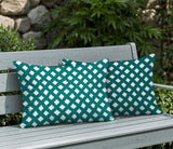 Una Geometric 2 Sets Indoor/Outdoor Reversible Rectangular Pillow